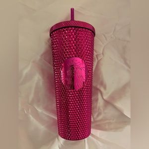 Starbucks Holiday Collection 2022 - Magenta Chrome Studded Tumbler